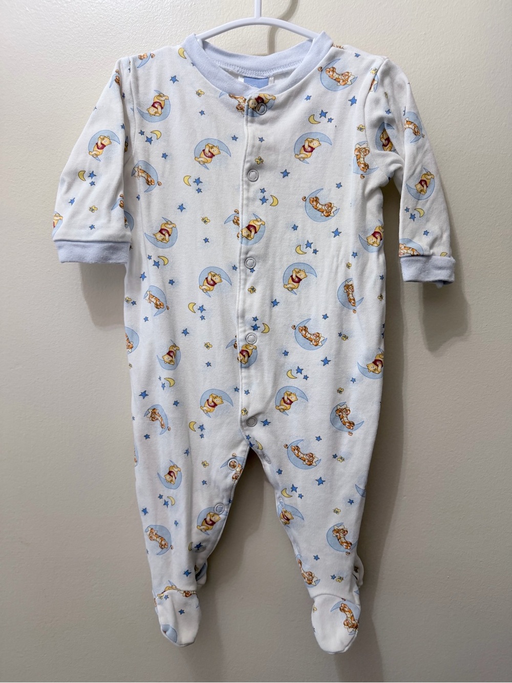 Y2K Disney Winnie The Pooh Tigger Moon Stars Night Sky Celestial Sleeper 3-6 mon
